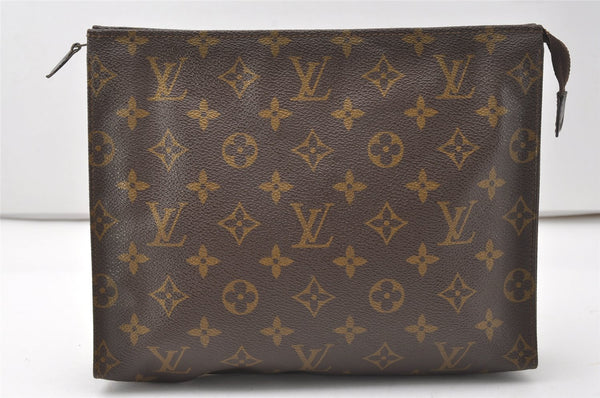 Auth Louis Vuitton Monogram Poche Toilette 26 Cosmetics Pouch Old Model LV 9849I