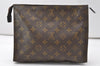Auth Louis Vuitton Monogram Poche Toilette 26 Cosmetics Pouch Old Model LV 9849I