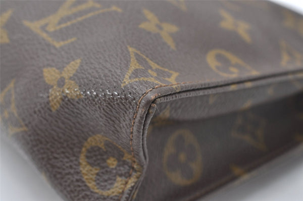 Auth Louis Vuitton Monogram Poche Toilette 26 Cosmetics Pouch Old Model LV 9849I