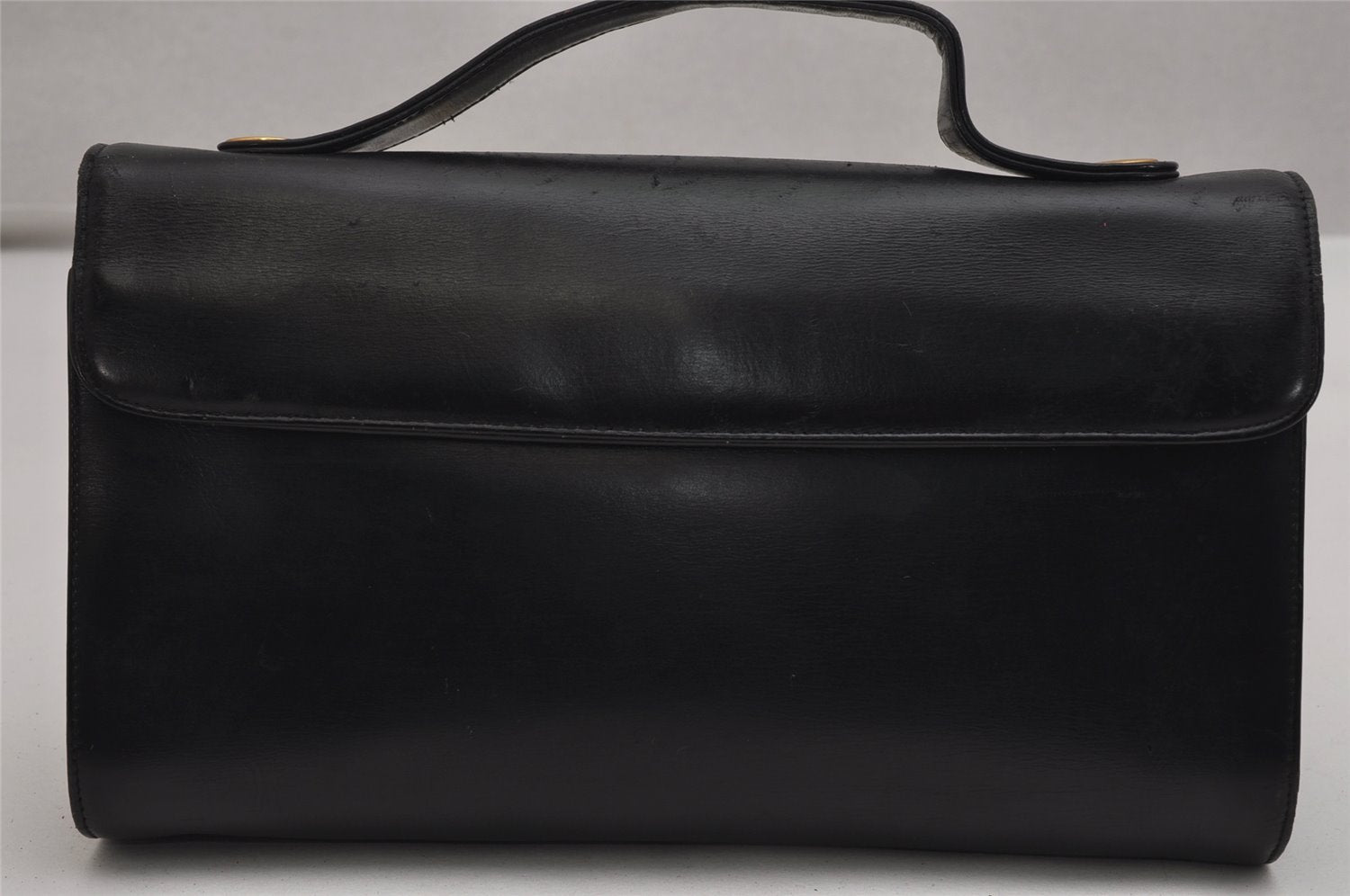 Authentic Christian Dior 2Way Shoulder Hand Bag Purse Leather Black CD 9850J