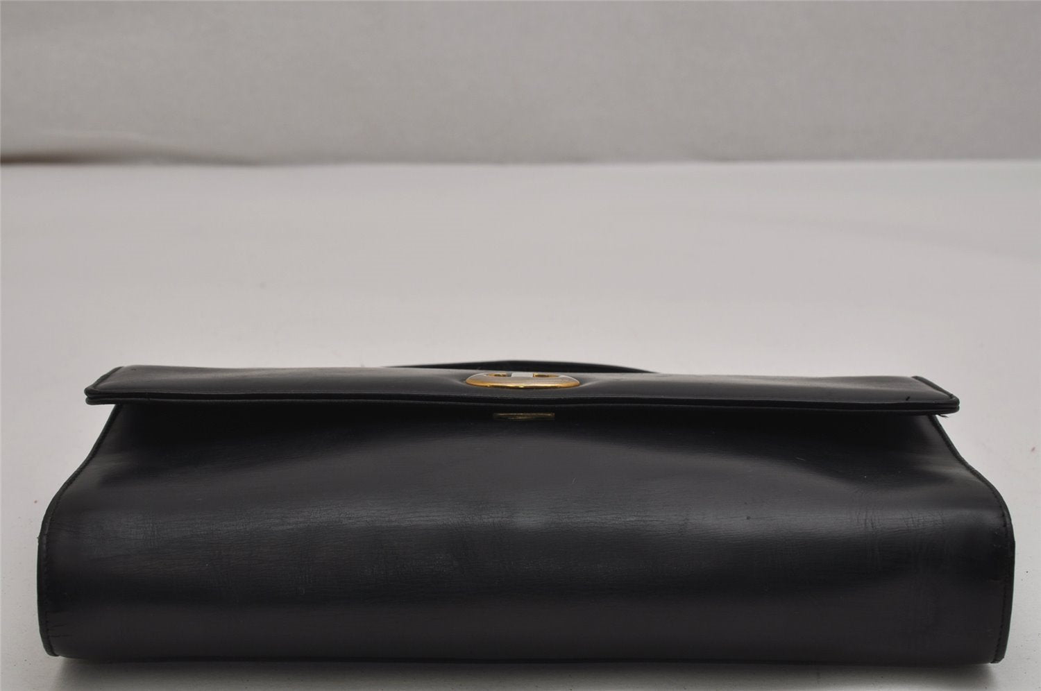 Authentic Christian Dior 2Way Shoulder Hand Bag Purse Leather Black CD 9850J