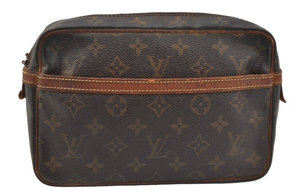 Authentic Louis Vuitton Monogram Compiegne 23 Clutch Hand Bag M51847 Junk 9851I