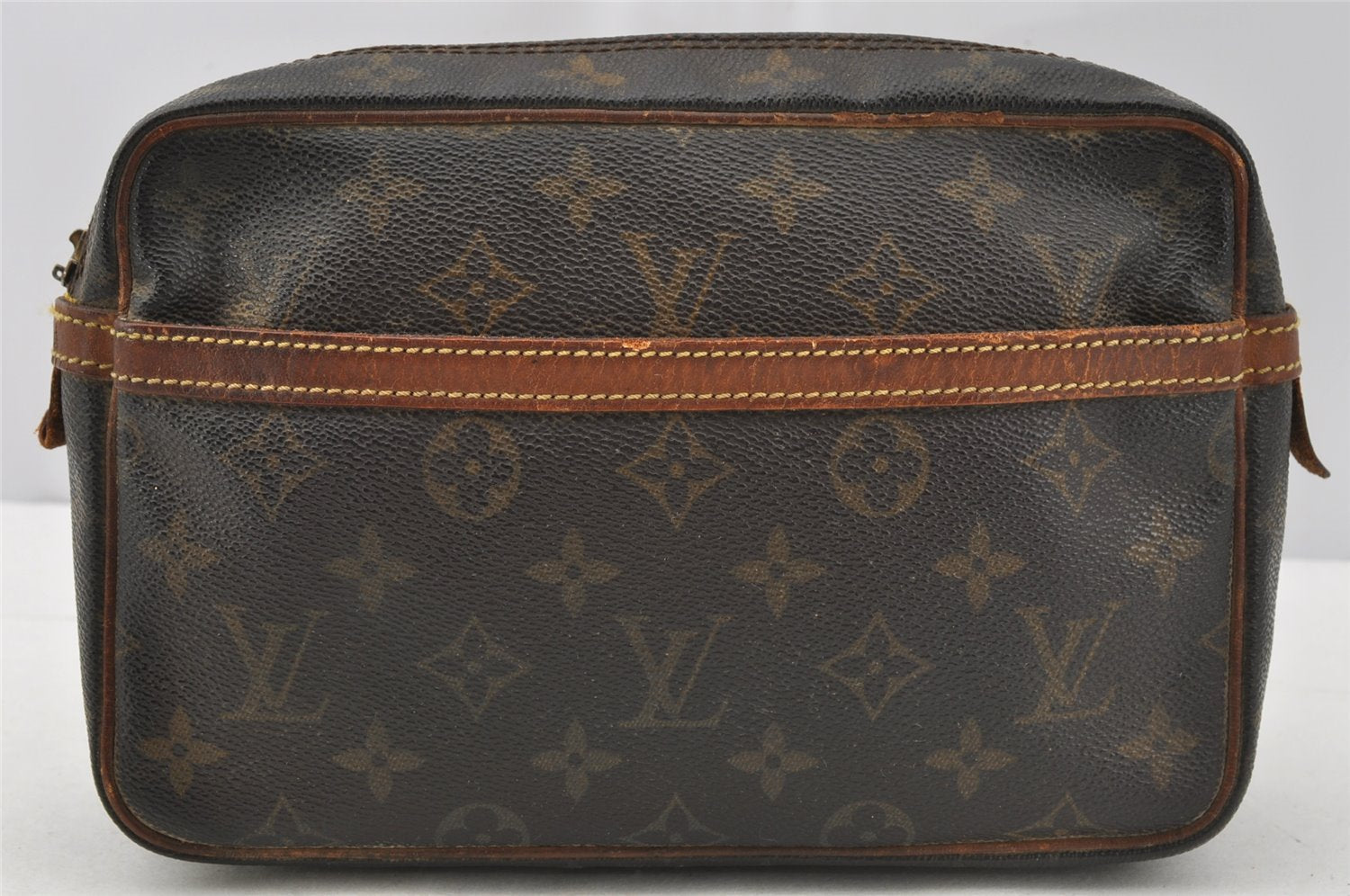 Authentic Louis Vuitton Monogram Compiegne 23 Clutch Hand Bag M51847 Junk 9851I