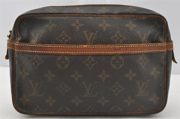Authentic Louis Vuitton Monogram Compiegne 23 Clutch Hand Bag M51847 Junk 9851I
