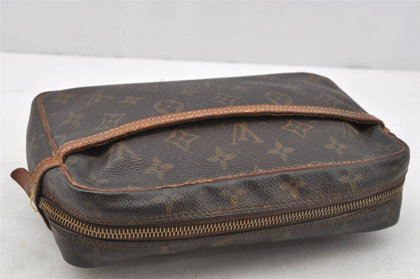 Authentic Louis Vuitton Monogram Compiegne 23 Clutch Hand Bag M51847 Junk 9851I