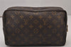 Auth Louis Vuitton Monogram Trousse Toilette 28 Clutch Hand Bag M47522 LV 9852I