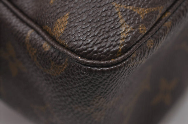 Auth Louis Vuitton Monogram Trousse Toilette 28 Clutch Hand Bag M47522 LV 9852I