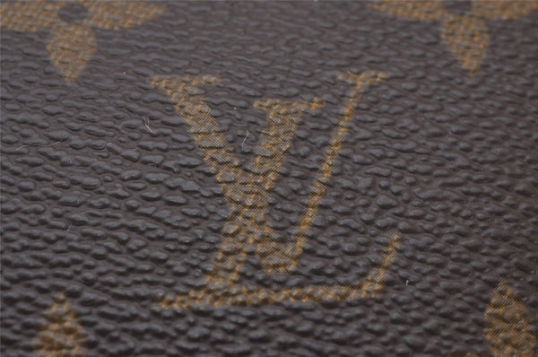 Auth Louis Vuitton Monogram Trousse Toilette 28 Clutch Hand Bag M47522 LV 9852I