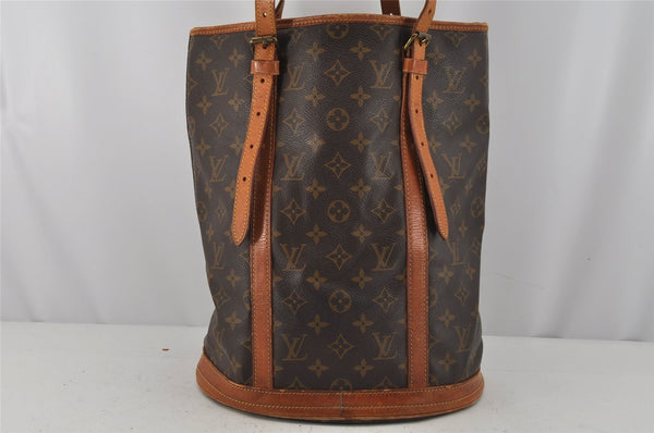 Authentic Louis Vuitton Monogram Bucket GM Shoulder Bag Old Model LV Junk 9854J