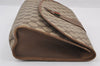 Authentic GUCCI Web Sherry Line Clutch Hand Bag Purse GG PVC Leather Brown 9855I