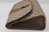 Authentic GUCCI Web Sherry Line Clutch Hand Bag Purse GG PVC Leather Brown 9855I