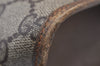 Authentic GUCCI Web Sherry Line Clutch Hand Bag Purse GG PVC Leather Brown 9855I
