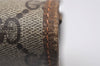 Authentic GUCCI Web Sherry Line Clutch Hand Bag Purse GG PVC Leather Brown 9855I