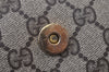 Authentic GUCCI Web Sherry Line Clutch Hand Bag Purse GG PVC Leather Brown 9855I