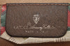 Authentic GUCCI Web Sherry Line Clutch Hand Bag Purse GG PVC Leather Brown 9855I