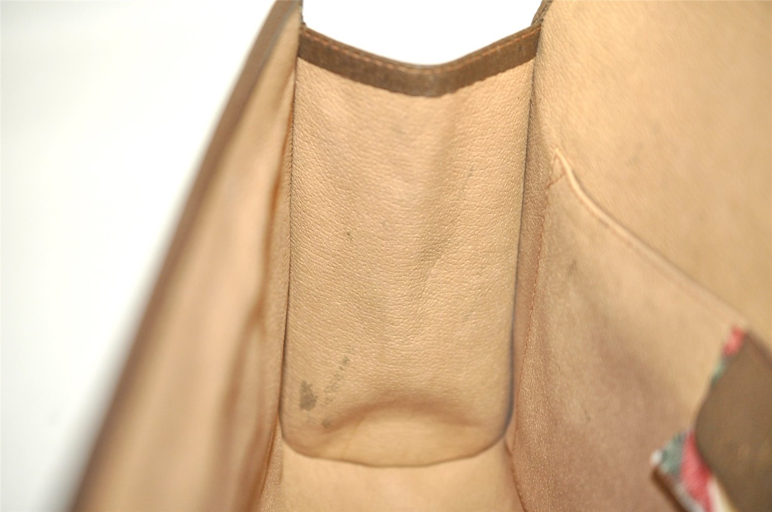 Authentic GUCCI Web Sherry Line Clutch Hand Bag Purse GG PVC Leather Brown 9855I
