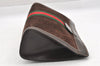Authentic GUCCI Web Sherry Line Clutch Hand Bag Purse Suede Leather Brown 9856I