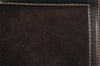 Authentic GUCCI Web Sherry Line Clutch Hand Bag Purse Suede Leather Brown 9856I
