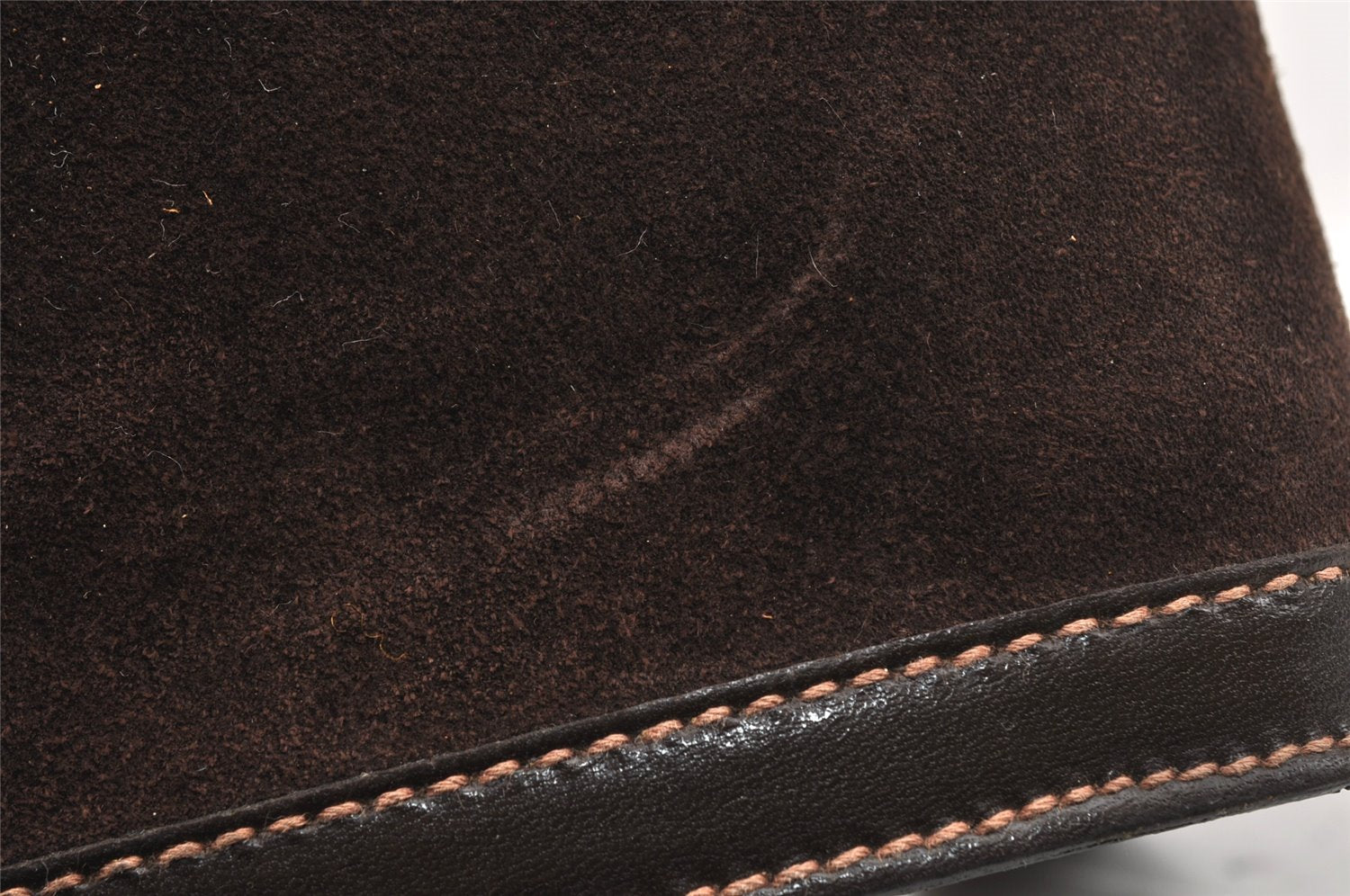 Authentic GUCCI Web Sherry Line Clutch Hand Bag Purse Suede Leather Brown 9856I