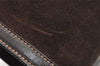 Authentic GUCCI Web Sherry Line Clutch Hand Bag Purse Suede Leather Brown 9856I
