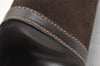 Authentic GUCCI Web Sherry Line Clutch Hand Bag Purse Suede Leather Brown 9856I