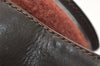 Authentic GUCCI Web Sherry Line Clutch Hand Bag Purse Suede Leather Brown 9856I