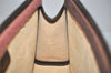 Authentic GUCCI Web Sherry Line Clutch Hand Bag Purse Suede Leather Brown 9856I
