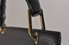 Authentic GUCCI Vintage Bamboo Shoulder Hand Bag Purse Leather Black 9857J