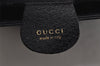 Authentic GUCCI Vintage Bamboo Shoulder Hand Bag Purse Leather Black 9857J