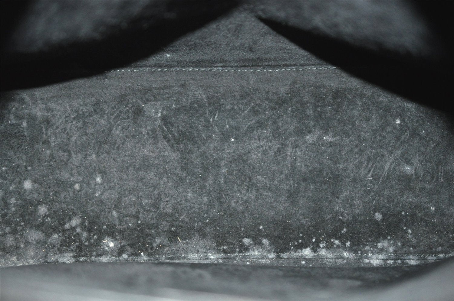 Authentic GUCCI Vintage Bamboo Shoulder Hand Bag Purse Leather Black 9857J