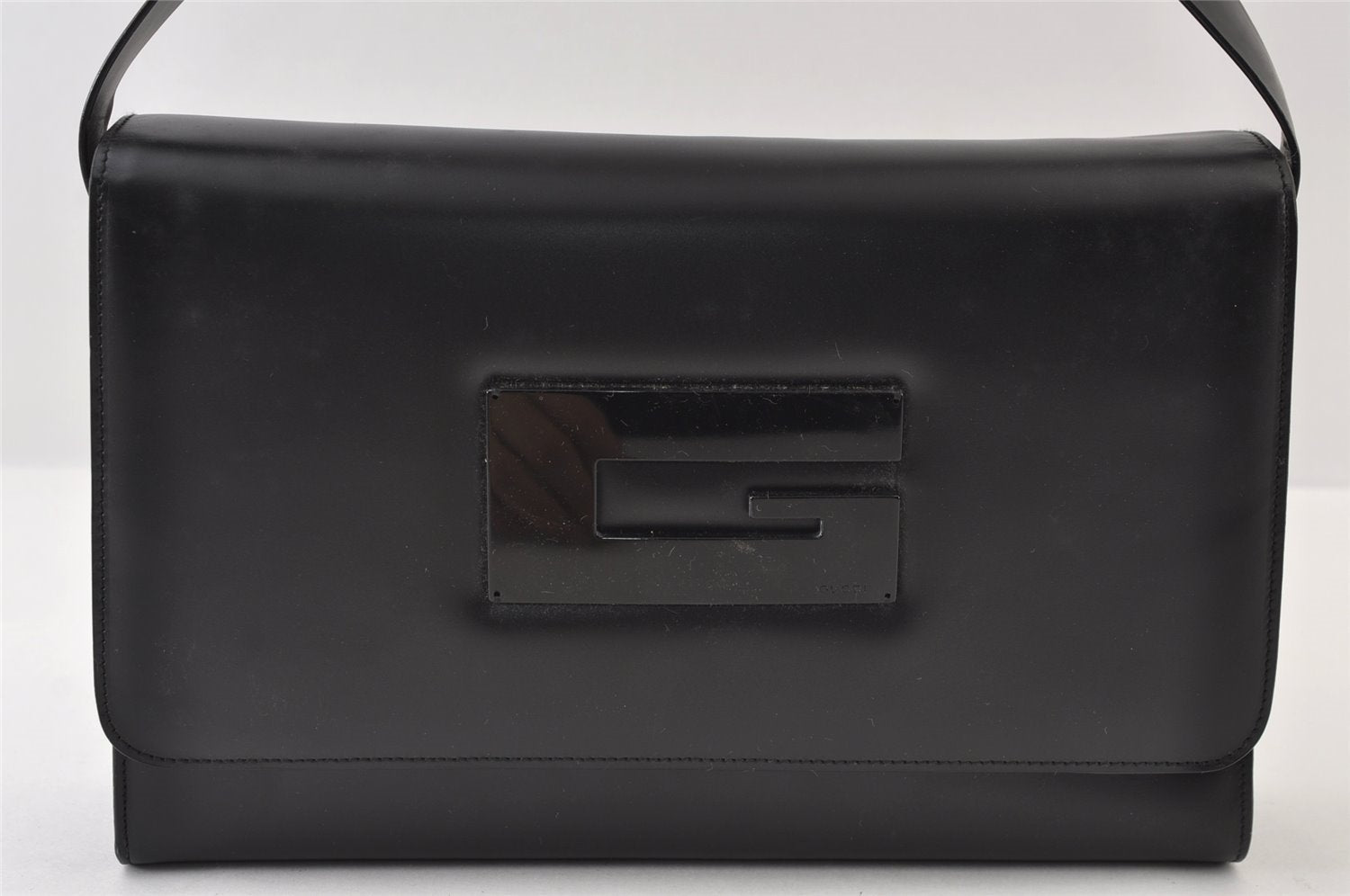 Authentic GUCCI Vintage Shoulder Hand Bag Purse Leather 0013064 Black 9858I