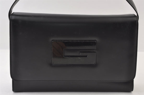 Authentic GUCCI Vintage Shoulder Hand Bag Purse Leather 0013064 Black 9858I