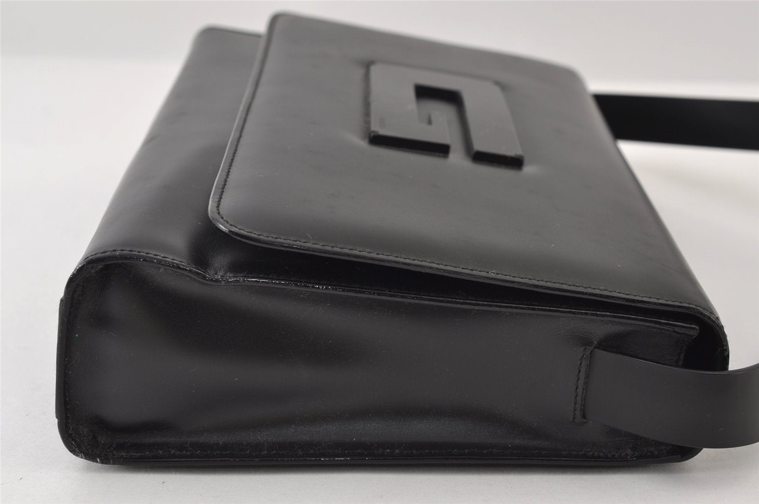 Authentic GUCCI Vintage Shoulder Hand Bag Purse Leather 0013064 Black 9858I