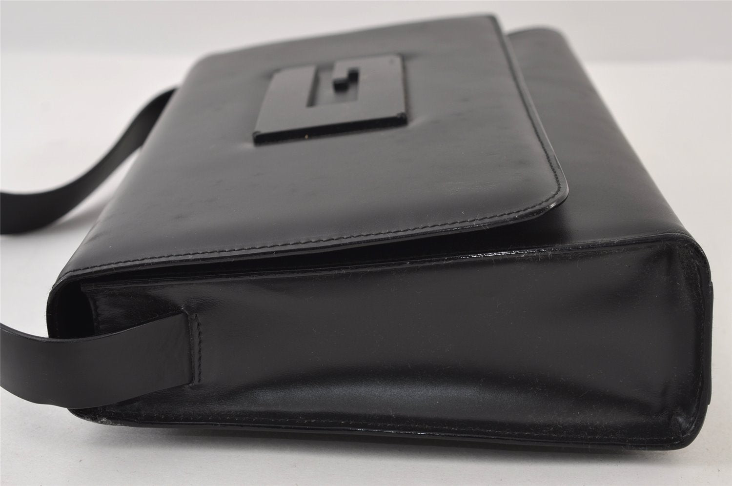 Authentic GUCCI Vintage Shoulder Hand Bag Purse Leather 0013064 Black 9858I