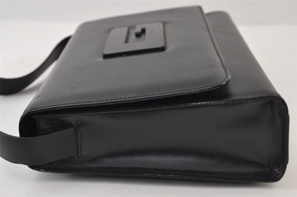 Authentic GUCCI Vintage Shoulder Hand Bag Purse Leather 0013064 Black 9858I