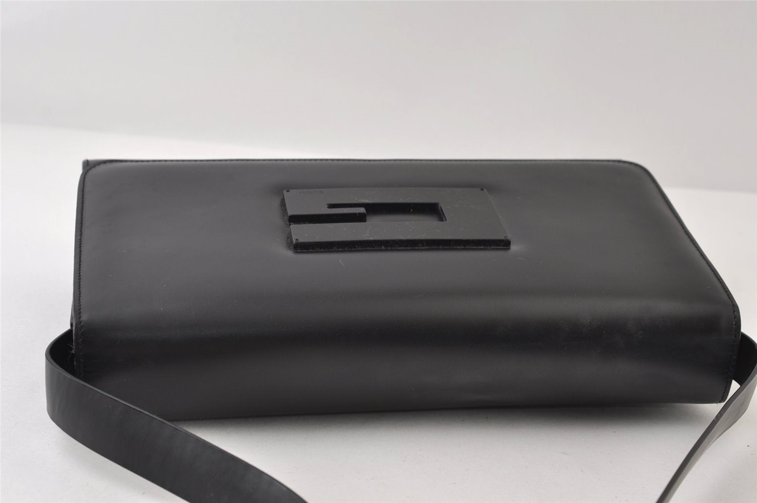 Authentic GUCCI Vintage Shoulder Hand Bag Purse Leather 0013064 Black 9858I