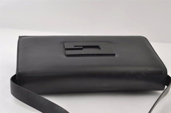 Authentic GUCCI Vintage Shoulder Hand Bag Purse Leather 0013064 Black 9858I