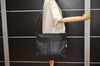 Authentic PRADA Vintage Shoulder Cross Body Bag Leather Black 9859J