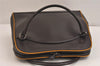 Authentic PRADA Vitello Frame Leather Nappa Tote Hand Bag B11163 Brown 9860J