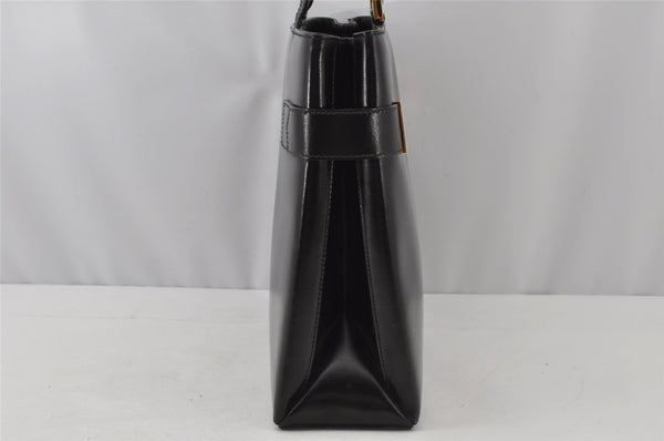 Authentic GUCCI Vintage Shoulder Bag Leather Black 9861I