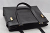 Authentic GUCCI Vintage Shoulder Bag Leather Black 9861I