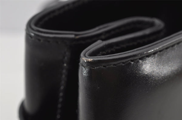 Authentic GUCCI Vintage Shoulder Bag Leather Black 9861I