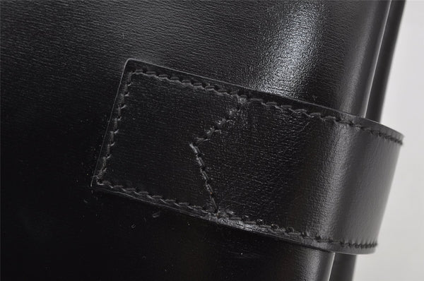 Authentic GUCCI Vintage Shoulder Bag Leather Black 9861I