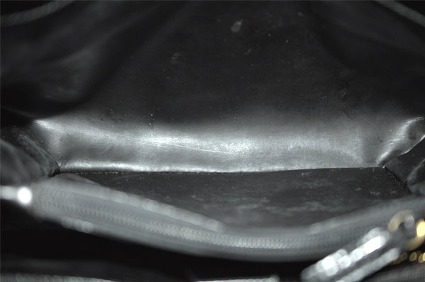 Authentic GUCCI Vintage Shoulder Bag Leather Black 9861I