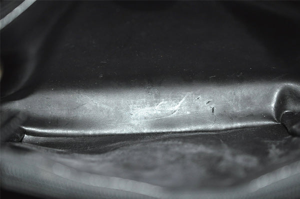 Authentic GUCCI Vintage Shoulder Bag Leather Black 9861I