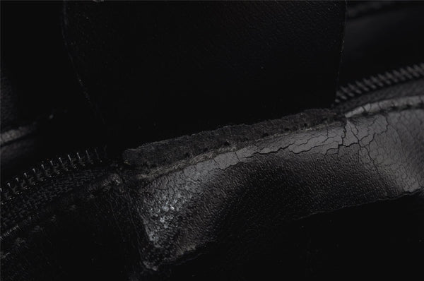 Authentic GUCCI Vintage Shoulder Bag Leather Black 9861I