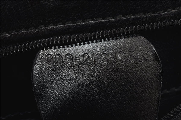 Authentic GUCCI Vintage Shoulder Bag Leather Black 9861I