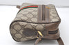 Authentic GUCCI Web Sherry Line Shoulder Bag GG PVC Leather Brown Junk 9862I