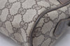 Authentic GUCCI Web Sherry Line Shoulder Bag GG PVC Leather Brown Junk 9862I