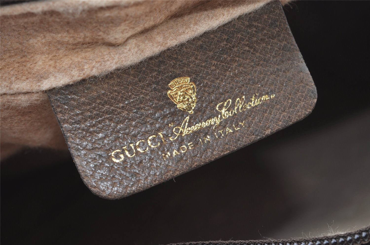 Authentic GUCCI Web Sherry Line Shoulder Bag GG PVC Leather Brown Junk 9862I